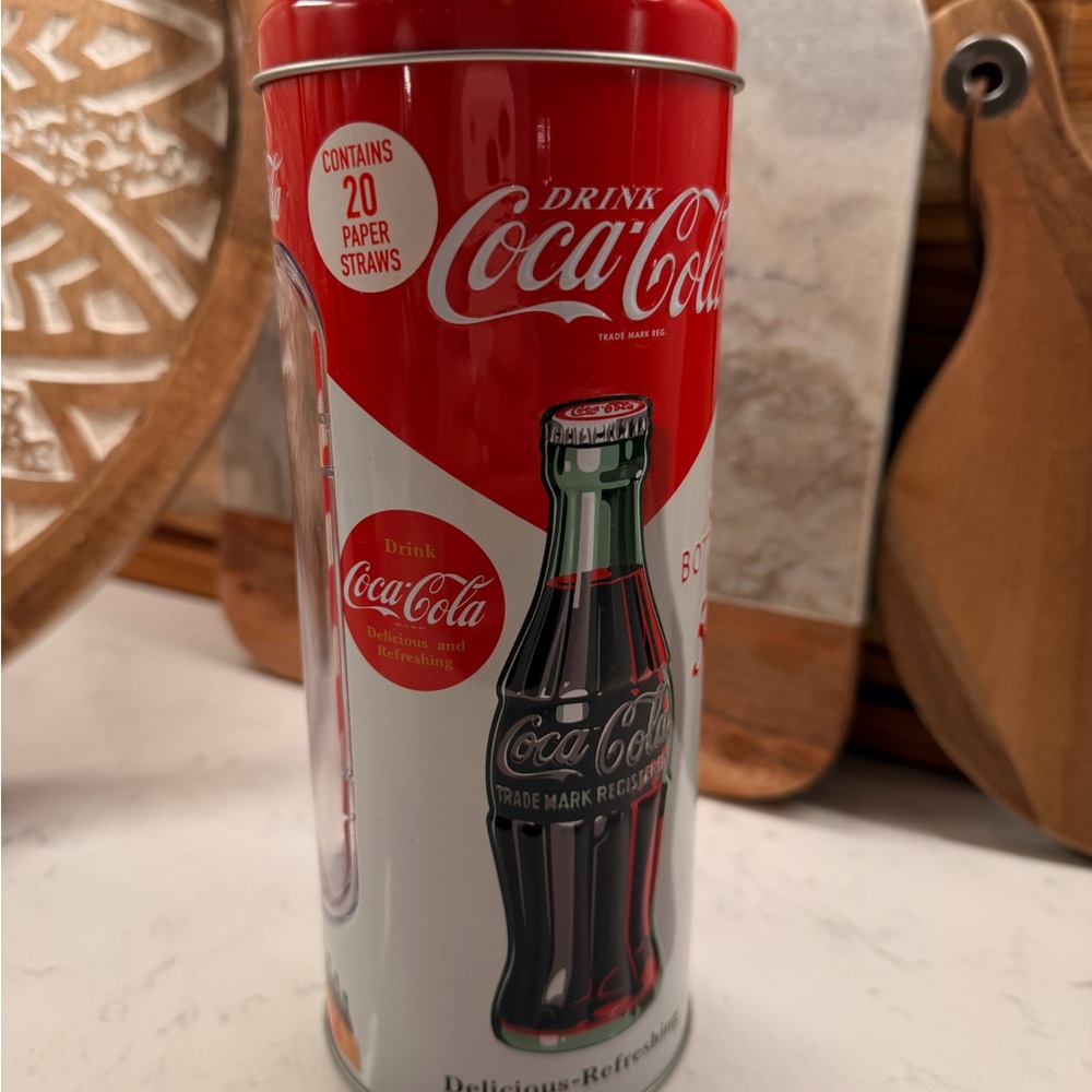 Coca-Cola Red and White Straw Holder - Picture 3 of 4